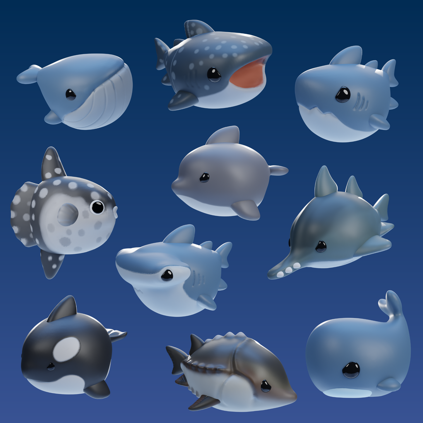 Grumpii 3D Printable Files - Ocean Pals