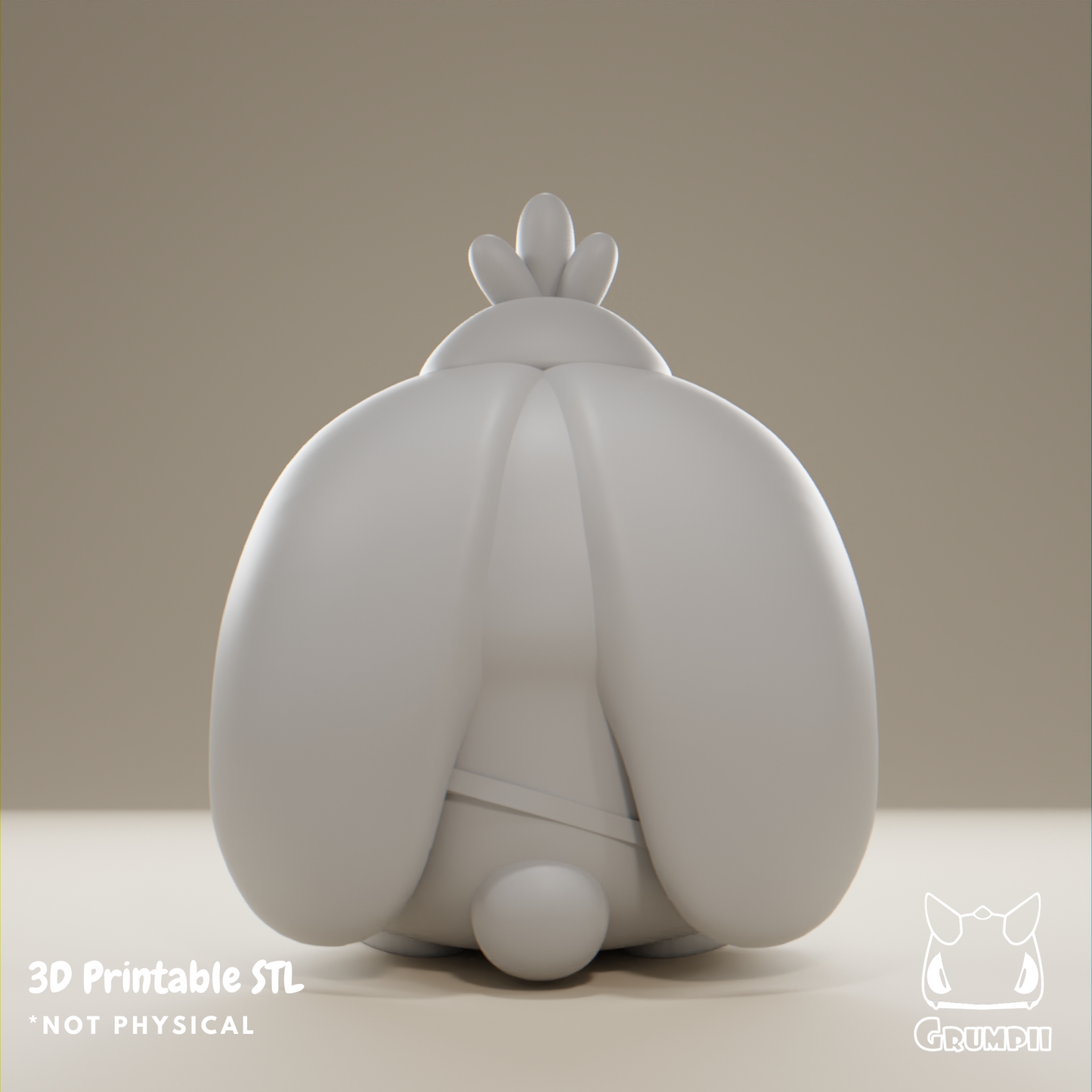Grumpii 3D Printable Art Toy File - Grumpii Bunny