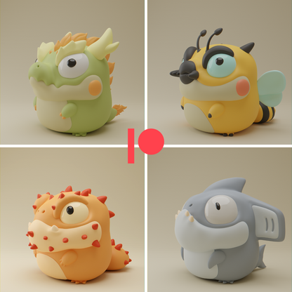 Grumpii 3D Printable Files - Chubbii Monsters Pack 01